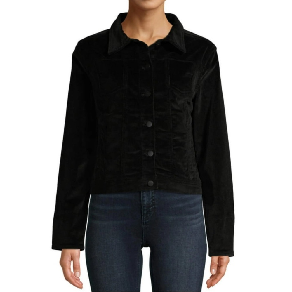 Time and Tru Black Jean Jacket